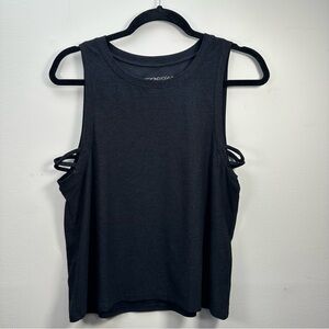 Beyond Yoga Featherweight Side Knot Twist Muscle Tank, Black Heather